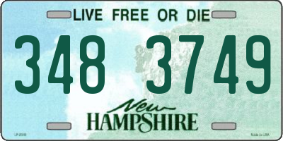 NH license plate 3483749
