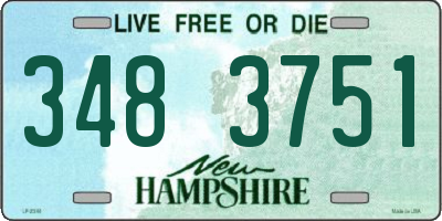 NH license plate 3483751