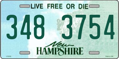 NH license plate 3483754