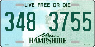 NH license plate 3483755