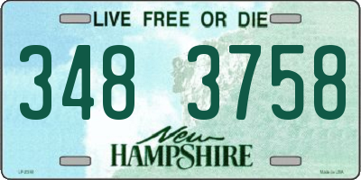 NH license plate 3483758
