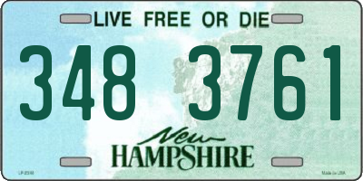 NH license plate 3483761