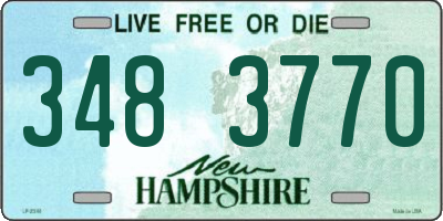 NH license plate 3483770