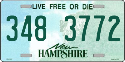 NH license plate 3483772
