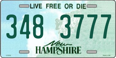NH license plate 3483777