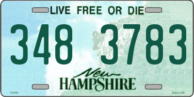 NH license plate 3483783