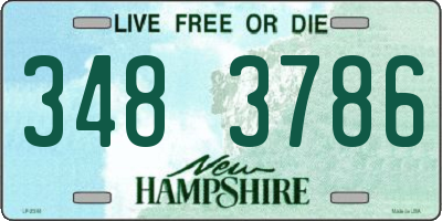 NH license plate 3483786