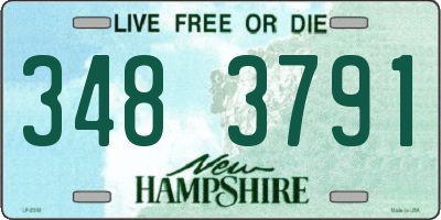 NH license plate 3483791