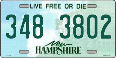 NH license plate 3483802