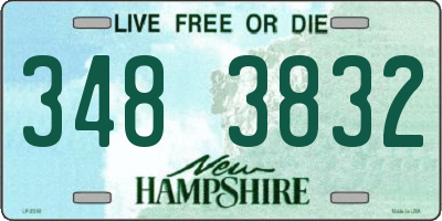 NH license plate 3483832