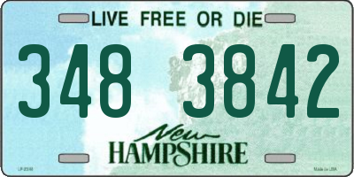 NH license plate 3483842