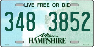 NH license plate 3483852