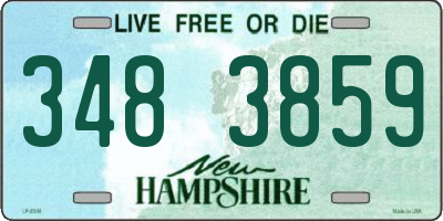 NH license plate 3483859