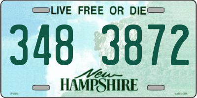 NH license plate 3483872