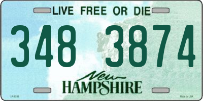 NH license plate 3483874