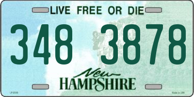NH license plate 3483878