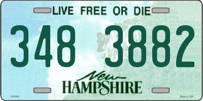 NH license plate 3483882