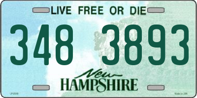 NH license plate 3483893