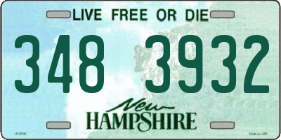 NH license plate 3483932