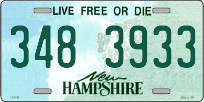 NH license plate 3483933
