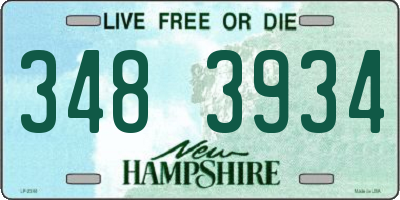 NH license plate 3483934