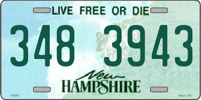 NH license plate 3483943