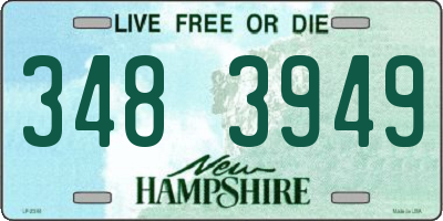 NH license plate 3483949