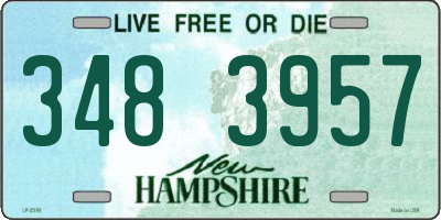 NH license plate 3483957