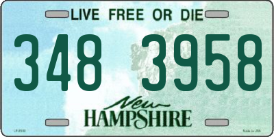 NH license plate 3483958