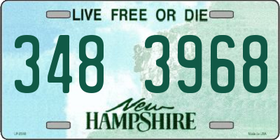NH license plate 3483968