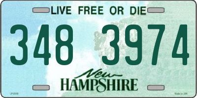 NH license plate 3483974