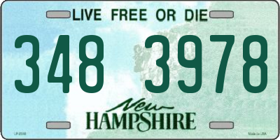 NH license plate 3483978