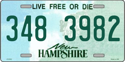 NH license plate 3483982
