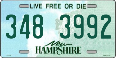 NH license plate 3483992