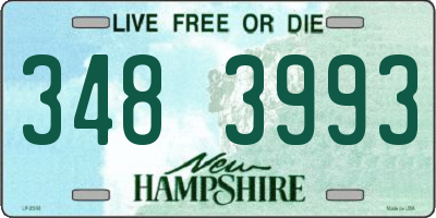 NH license plate 3483993