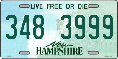 NH license plate 3483999