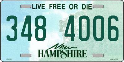 NH license plate 3484006
