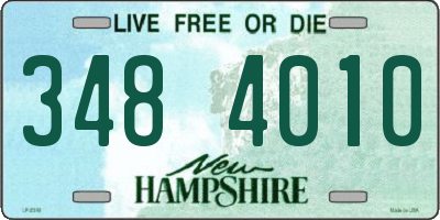 NH license plate 3484010