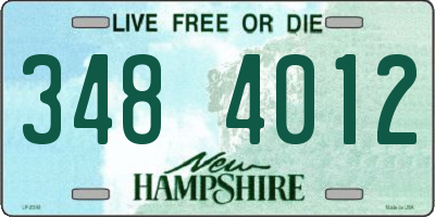 NH license plate 3484012