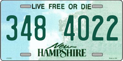 NH license plate 3484022