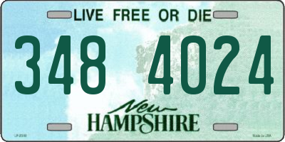 NH license plate 3484024