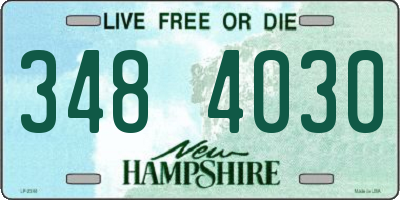 NH license plate 3484030