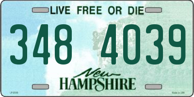 NH license plate 3484039