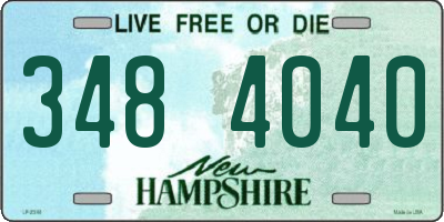 NH license plate 3484040