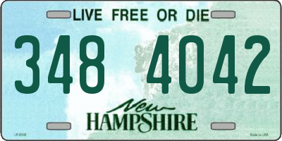 NH license plate 3484042