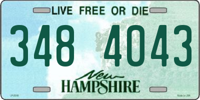 NH license plate 3484043