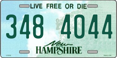 NH license plate 3484044
