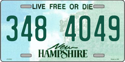 NH license plate 3484049