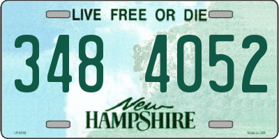 NH license plate 3484052