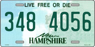 NH license plate 3484056